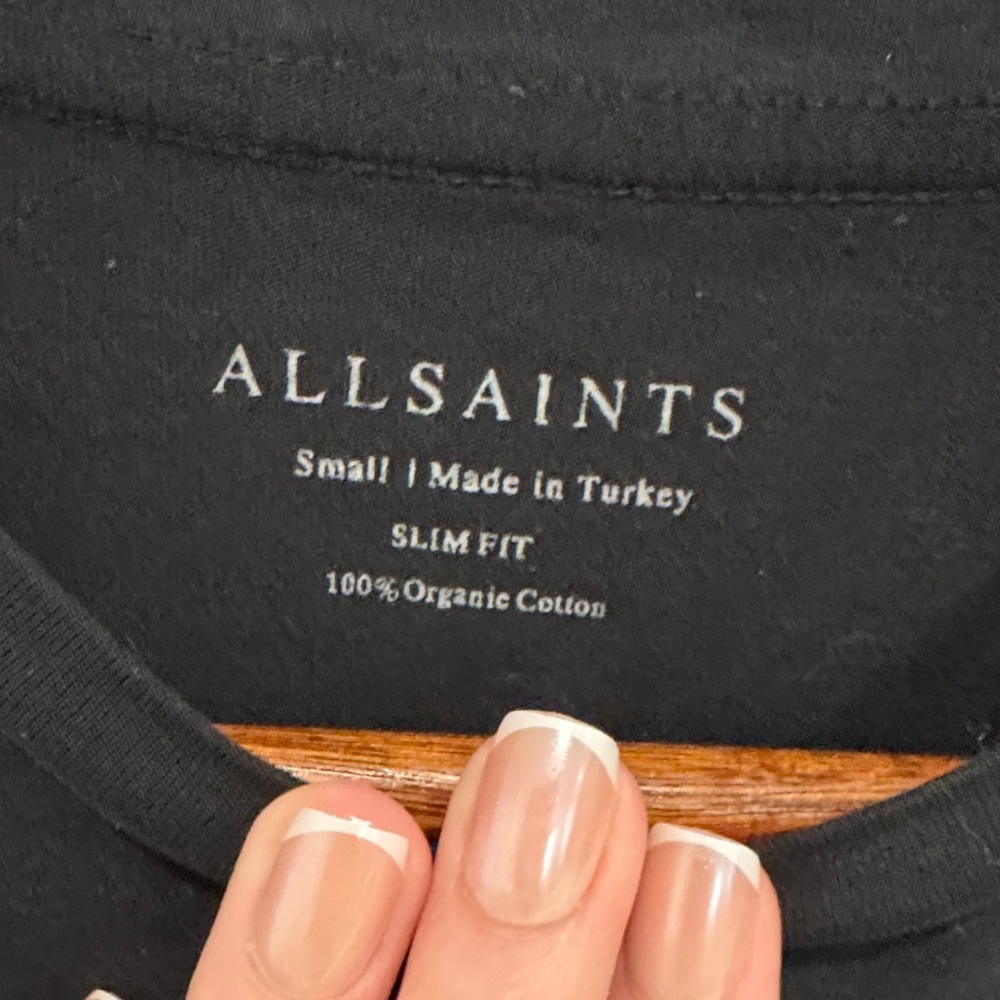 All Saints Charcoal Short Sleeve Tee - Picture 2 of 11